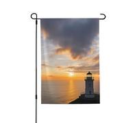 Bandiera da giardino, 71 x 101 cm, doppia faccia, resistente alle intemperie, bandiere verticali per esterni, mare e faro, bandiera di benvenuto primaverile stagionale per prato decorazione patio