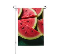 Bandiera da giardino, 71 x 101 cm, doppia faccia, verticale, per esterni, per vacanze, anguria, belle bandiere da giardino, piccola bandiera di benvenuto in iuta per esterni, patio, cortile, prato