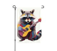 Bandiera da giardino, 71 x 101 cm, doppia faccia, verticale, per esterni, per vacanze, divertente, procione, bandiere da giardino, piccola bandiera di benvenuto per esterni, patio, cortile, prato