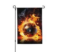 Bandiera da giardino, 71 x 101 cm, doppia faccia, verticale, per esterni, per vacanze, palla da biliardo, bandierine da giardino, piccola bandiera di benvenuto in iuta per esterni, patio, cortile