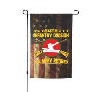 Bandiera Da Giardino 84Th Infantry Division With Crossed Rifles Retired Garden Flag Resistente Al Sole Bandiere Decorative Colore Vivido Bandiera Da Cortile Per Celebrazioni Feste 30X45CM