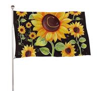 Bandiera da giardino 88,9 x 150 cm per esterni a prova di sbiadimento bandiera decorativa da cortile bandiera carina girasole grande bandiera con occhielli in ottone banner resistente per prato patio