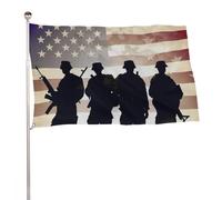 Bandiera da giardino 88,9 x 150 cm per esterni, a prova di sbiadimento, bandiera decorativa da cortile, bandiera per il giorno delle forze armate, grande bandiera con occhielli in ottone banner