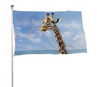 Bandiera da giardino 88,9 x 150 cm per esterni a prova di scolorimento bandiera decorativa da cortile bandiera da spiaggia giraffa grande bandiera con occhielli in ottone banner resistente per prato