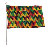 Bandiera da giardino 88,9 x 150 cm, per esterni, geometria, triangolo, bandiera per vacanze, grande striscione con occhielli in ottone, resistente allo sbiadimento, bandiera esterna per la decorazione