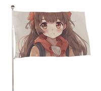 Bandiera da giardino 89 x 149,9 cm, bandiera da giardino per esterni Giappone anime bandiera grande con occhielli in ottone resistente allo sbiadimento bandiera per esterni per la decorazione della