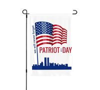 Bandiera Da Giardino 9/11 We Will Never Forget Bandiera Verticale Verticale Bandiera Da Cortile Impermeabile Bandiere Decorative Per Esterno Festival Celebrazioni 30X45CM