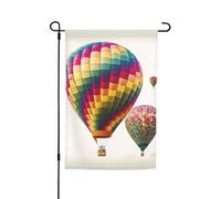 Bandiera da giardino a colori in mongolfiera 30,5 x 45,7 cm a doppia faccia primavera estate bandiera decorativa da cortile piccola bandiera stagionale decorazione esterna