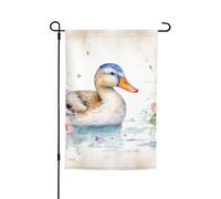 Bandiera da giardino a doppia faccia 30,5 x 45,7 cm bandiera da esterno piccola bandiera da giardino ad acquerello anatra bandiere da giardino banner per vacanze bandiera di benvenuto bandiera