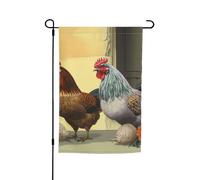 Bandiera da giardino a doppia faccia 30,5 x 45,7 cm bandiera esterna piccola bandiera da cortile galline italiane bandiere da giardino banner per vacanze bandiera di benvenuto bandiera decorativa per