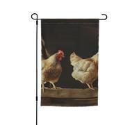 Bandiera da giardino a doppia faccia 30,5 x 45,7 cm bandiera esterna piccola bandiera da cortile tre polli bandiere da giardino banner per vacanze bandiera di benvenuto bandiera decorativa per esterno