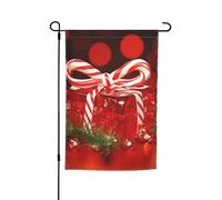 Bandiera da giardino a doppia faccia 30,5 x 45,7 cm bandiera esterna piccola bandiera rossa natalizia caramelle da giardino bandiere da giardino banner per vacanze bandiera di benvenuto bandiera