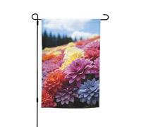 Bandiera da giardino a doppia faccia 30,5 x 45,7 cm bandiera per esterni piccola bandiera arcobaleno fiore mare giardino bandiere vacanze banner iuta bandiera di benvenuto bandiera decorativa per