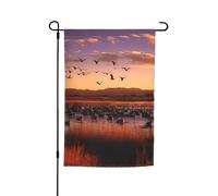 Bandiera da giardino a doppia faccia 30,5 x 45,7 cm bandiera per esterni piccola bandiera da cortile Bosque del Apache Fauna selvatica Rifugio Bandiere da giardino Banner per vacanze Bandiera di