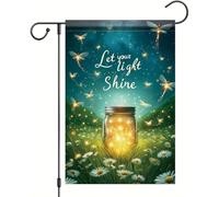 Bandiera da giardino a doppia faccia, 30,5 x 45,7 cm, per primavera ed estate, lascia che la tua luce risplenda oceano spiaggia