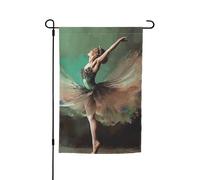 Bandiera da giardino a doppia faccia 30 x 45 cm bandiera da esterno piccola bandiera da cortile ballerina come farfalla bandiere da giardino banner per vacanze bandiera di benvenuto bandiera