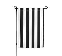 Bandiera da giardino a doppia faccia 30 x 45 cm bandiera da esterno piccola bandiera da giardino a strisce bianche e nere bandiere da giardino banner per vacanze bandiera di benvenuto bandiera