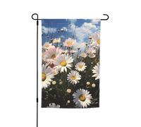Bandiera da giardino a doppia faccia 30 x 45 cm bandiera da esterno piccola bandiera da giardino belle margherite bandiere da giardino banner per vacanze bandiera di benvenuto bandiera decorativa per