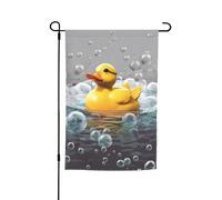 Bandiera da giardino a doppia faccia 30 x 45 cm bandiera per esterni piccola bandiera da giardino a bolle anatra bandiere da giardino banner per vacanze bandiera di benvenuto bandiera decorativa per