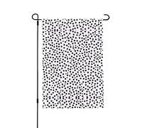 Bandiera da giardino a doppia faccia con stampa a pois bianchi e neri 71,1 x 101,6 cm (leggera) - vivace stampa all-over decorazione per cortile, giardino, terrazza o portico