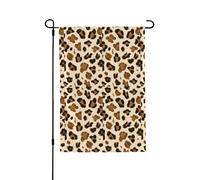 Bandiera da giardino a doppia faccia con stampa leopardata, bandiere da giardino personalizzate per la decorazione del giardino e della casa