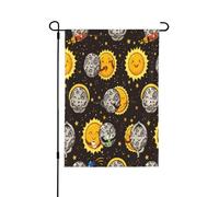 Bandiera da giardino a doppia faccia per l'eclissi solare totale, realizzata in resistente materiale PC, adatta a tutte le stagioni per prato, portico e giardino.