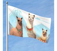 Bandiera da giardino a doppia faccia vibrante bandiera lama e alpaca banner benvenuto stagionale cortile banner con occhielli in ottone decorazione sfondo foto per cortile portico prato