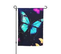 Bandiera da giardino a farfalla 30,5 x 45,7 cm a doppia faccia primavera estate bandiera decorativa da cortile piccola bandiera stagionale vacanza decorazione esterna