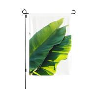 Bandiera da giardino a foglia di banano, 71 x 101 cm, doppia faccia, bandiera verticale di benvenuto, piccole bandiere decorative per esterni per tutte le stagioni, striscioni per casa, patio, vacanze