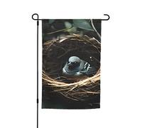 Bandiera da giardino a forma di nido di uccello, 30,5 x 45,7 cm. Decorazione per esterni luminosa su entrambi i lati porta un po' di divertimento al tuo giardino.