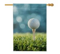Bandiera da giardino a forma di pallina da golf, striscione decorativo per esterni, in iuta su entrambi i lati, per feste primaverili ed estive, 71 x 101 cm