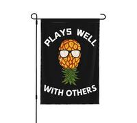 Bandiera da giardino a forma di pino tropicale capovolto, si abbina bene ad altre bandiere da giardino, formato doppio, 28x40 yard, per esterni, casa e casa.