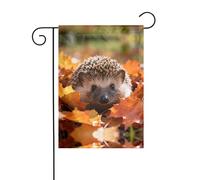 Bandiera da giardino a forma di riccio, 30,5 x 45,7 cm, double face, decorazione da giardino, resistente alle intemperie, in iuta per patio