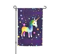 Bandiera da giardino a forma di stella con un cavallo, bandiera da giardino stampata bifacciale, graziose bandiere rustiche per decorazioni da esterno, 12 x 18 pollici