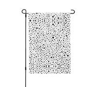 Bandiera da giardino a pois bianchi e neri su entrambi i lati, 71,1 x 101,6 cm (leggera), vivace stampa su tutta la superficie, decorazione per cortile, giardino, terrazza o portico