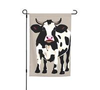 Bandiera da giardino a pois neri di mucca, 30,5 x 45,7 cm, per primavera, estate, autunno, inverno, bandiere stagionali su entrambi i lati, bandiere per le vacanze, per esterni, interni, cortile