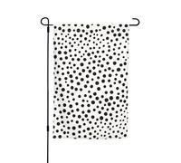 Bandiera da giardino a pois neri su entrambi i lati bandiera da cortile per vacanze 30,5 x 45,7 cm banner stagionale per esterni per primavera estate prato portico decorazione domestica piccola