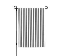 Bandiera da giardino a righe bianche e nere su entrambi i lati, 71 x 101,6 cm (leggera), vivace stampa su tutta la superficie, decorazione per cortile, giardino, terrazza o portico