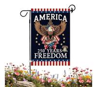 Bandiera da Giardino a Stelle e Strisce | 30 x 40 cm a Doppio Lato | Vessillo Esterno per il 250° Memorial Day - per Patio Balcone Cortile Prato Esterni Festa dei Veterani