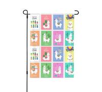 Bandiera da giardino a tema lama 28x40 pollici Bandiera da giardino verticale bifacciale Decor Bandiere per casa di benvenuto in poliestere per esterno Portico esterno Decorazione del prato del patio