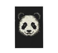 Bandiera da giardino a tre linee con testa di panda, 0,9 x 0,9 m, double face, non sbiadisce, per casa, cortile, cortile, cortile, prato, decorazione esterna