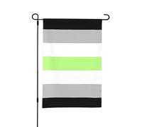 Bandiera da giardino Agender Pride, bandiera bifacciale, piccole bandiere per cortile, adatte per esterni o decorazioni da giardino, patio, 18x12 pollici