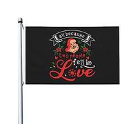 Bandiera Da Giardino All Because Two People Fell In Love Bandierada Balcone Premium Bandieradacortile Colore Vivido Bandiere Decorative Per Feste Esterno Celebrazioni 90X152CM