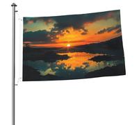 Bandiera da giardino all'alba al tramonto, 6 x 90 cm, bandiera per esterni, bandiera a prova di brezza, bandiere a prova di scolorimento, per casa, casa, decorazione interna ed esterna