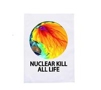 Bandiera da giardino all'aperto dire no all'inquinamento nucleare bandiera per il proprietario di casa e l'appartamento anti inquinamento nucleare giardino