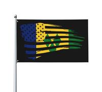 Bandiera Da Giardino America And Saint Vincent And The Grenadines Bandiere Decorative Durevole Bandiera Da Cortile Colore Vivido Garden Flag Per Feste Celebrazioni Festival 90X152CM