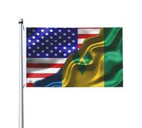 Bandiera Da Giardino America And Saint Vincent And The Grenadines Garden Flag Lavabile Bandiere Decorative Premium Bandiera Da Cortile Per Feste Celebrazioni Festival 90X152CM