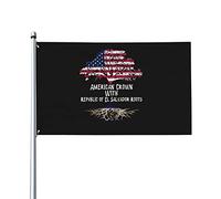 Bandiera Da Giardino American Crown With Republic Of El Salvador Roots Bandieradacortile Premium Bandiere Decorative Durevole Outdoor Bandiera Per Esterno Festival Feste 90X152CM