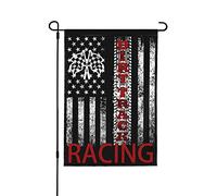Bandiera Da Giardino American Dirt Track Racing Bandiere Decorative Lavabile Bandiera Verticale Impermeabile Garden Flag Per Esterno Festival Celebrazioni 30X45CM