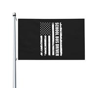 Bandiera Da Giardino American School Bus Driver American Bandiere Decorative Antivento Garden Flag Impermeabile Bandiera Da Cortile Per Celebrazioni Festival Esterno 90X152CM
